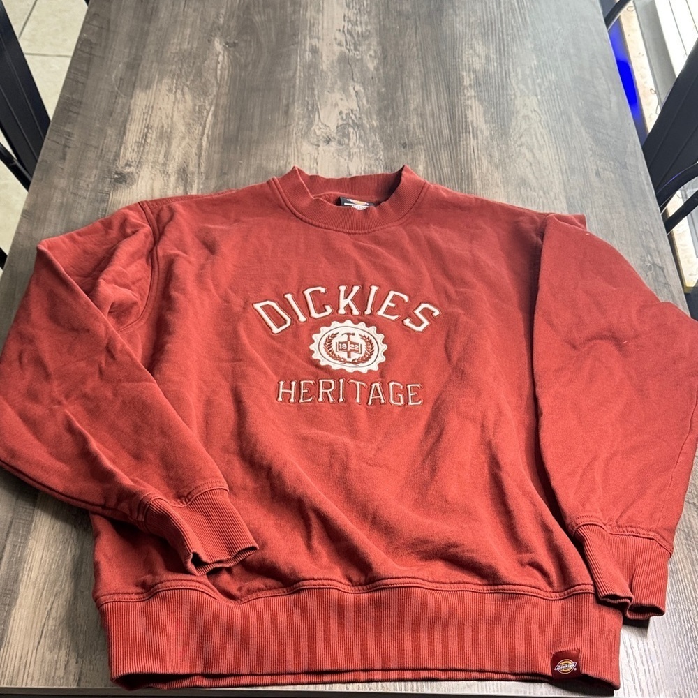Dickies 90’s Heritage Crewneck Sweater in Deep Orange